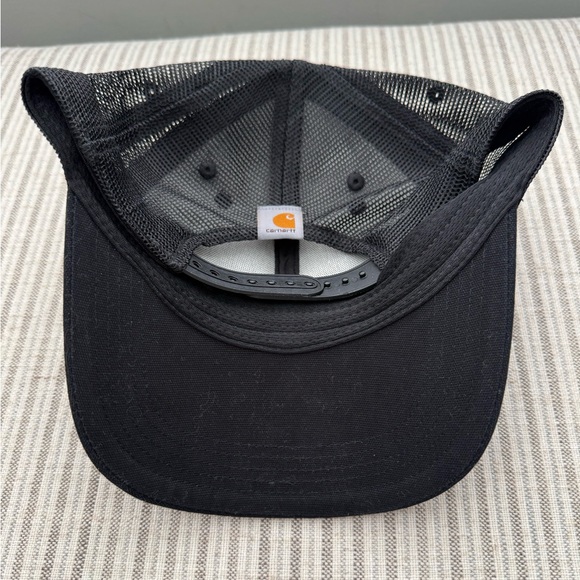 Carhartt Canvas Crafted Patch Truckers Hat Cap Black Mesh Back - Picture 3 of 3
